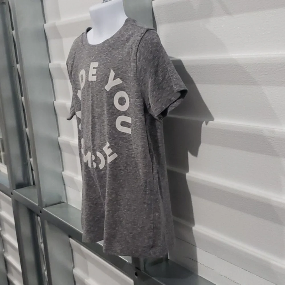 Gymboree Made You Smile Grey and White Tee‎ Shirt